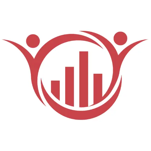 Logo of Your Tax Solutions featuring stylized figures and bar graph, representing financial growth and